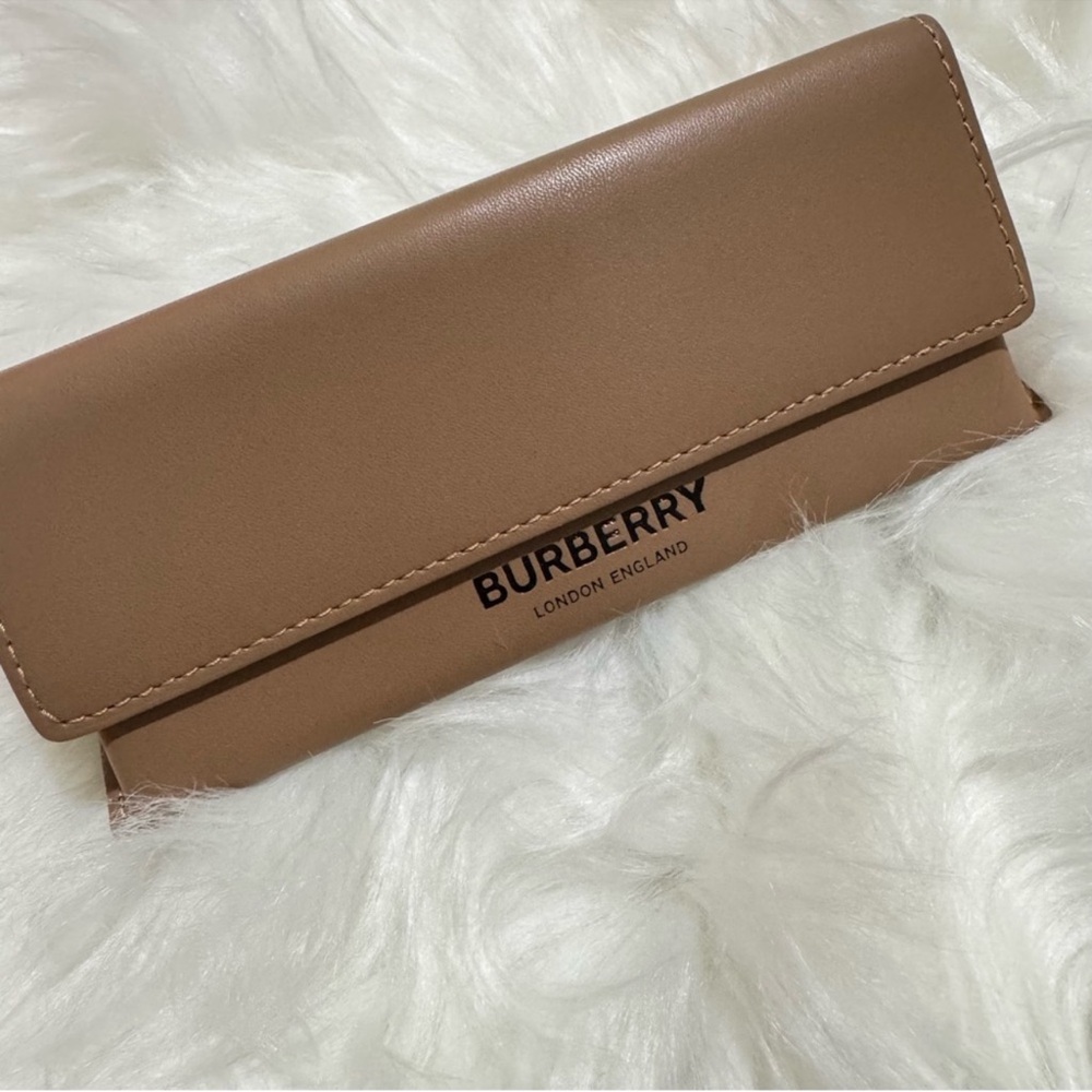 Burberry Camel Brown Soft Leather Eyeglasses Sunglass Case